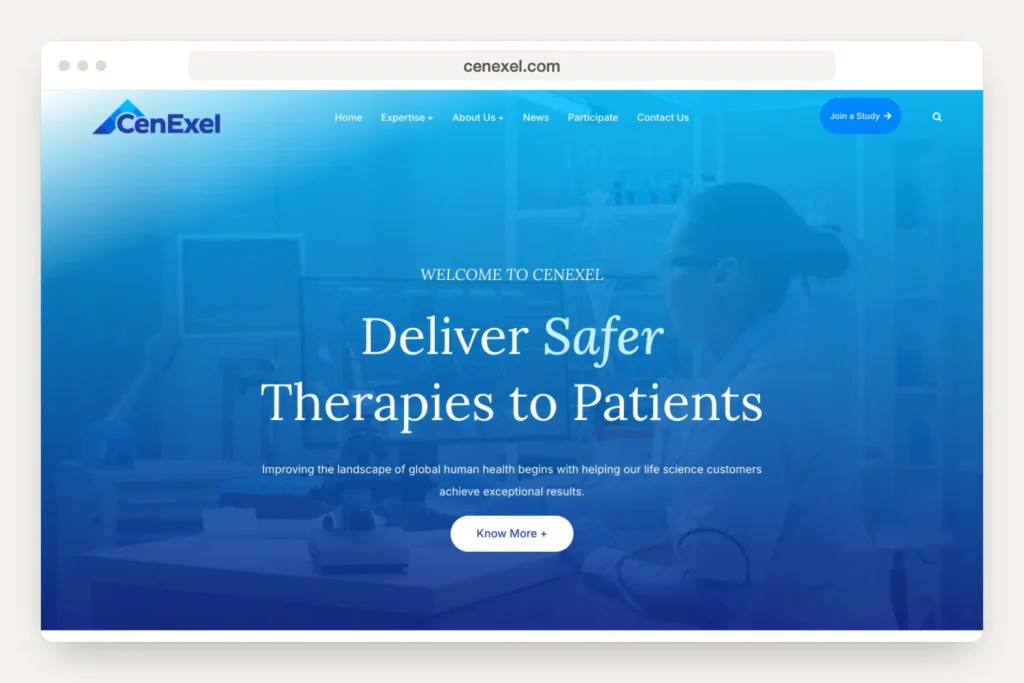 Browser window showing cenexel.com home page in Greenwich project list